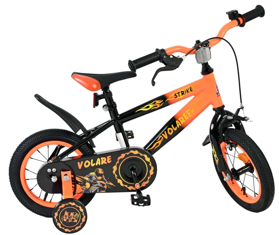 Volare Strike Kinderfiets – Jongens – 12 inch – Zwart Oranje — foto 11