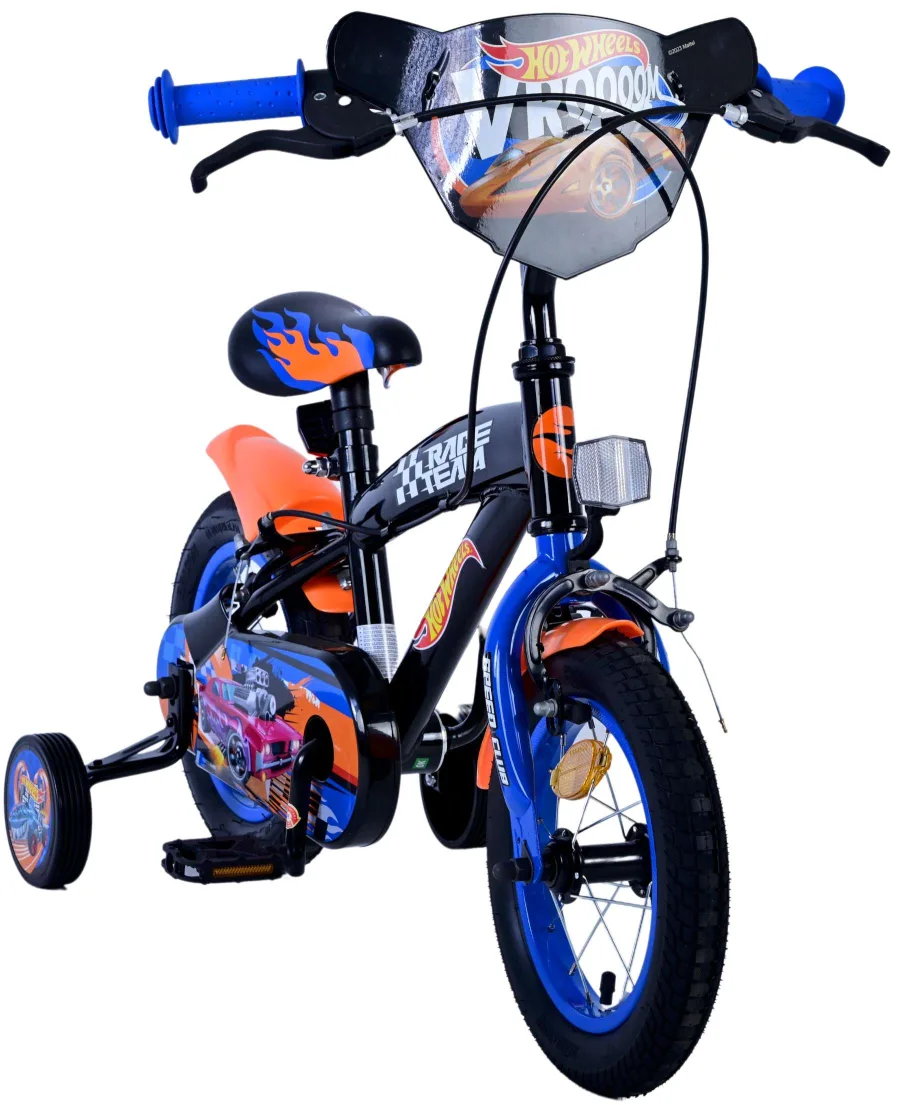Hot Wheels Kinderfiets – Jongens – 12 inch – Zwart Oranje Blauw – Twee handremmen — foto 8