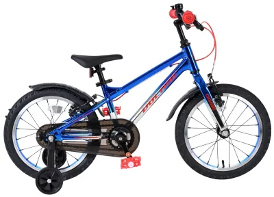Volare Chrome Kinderfiets - Jongens - 16 inch - Blauw Zilver - Twee Handremmen