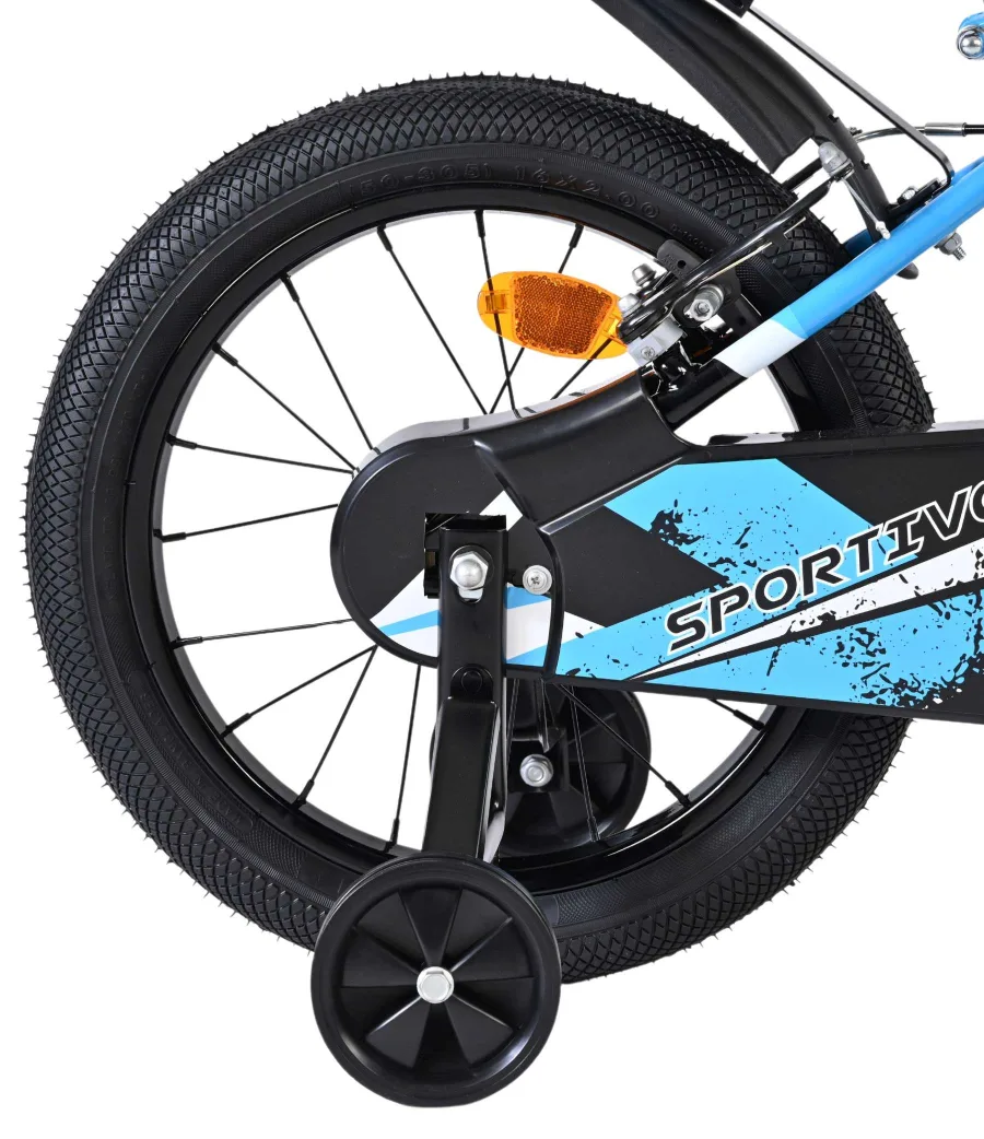 Volare Sportivo Kinderfiets – Jongens – 16 inch – Blauw Zwart – Twee Handremmen — foto 2
