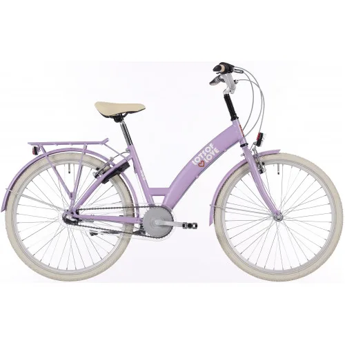 Kinderfiets 24″ Bikefun Lots of Love Nexus 3 versnellingen Paars