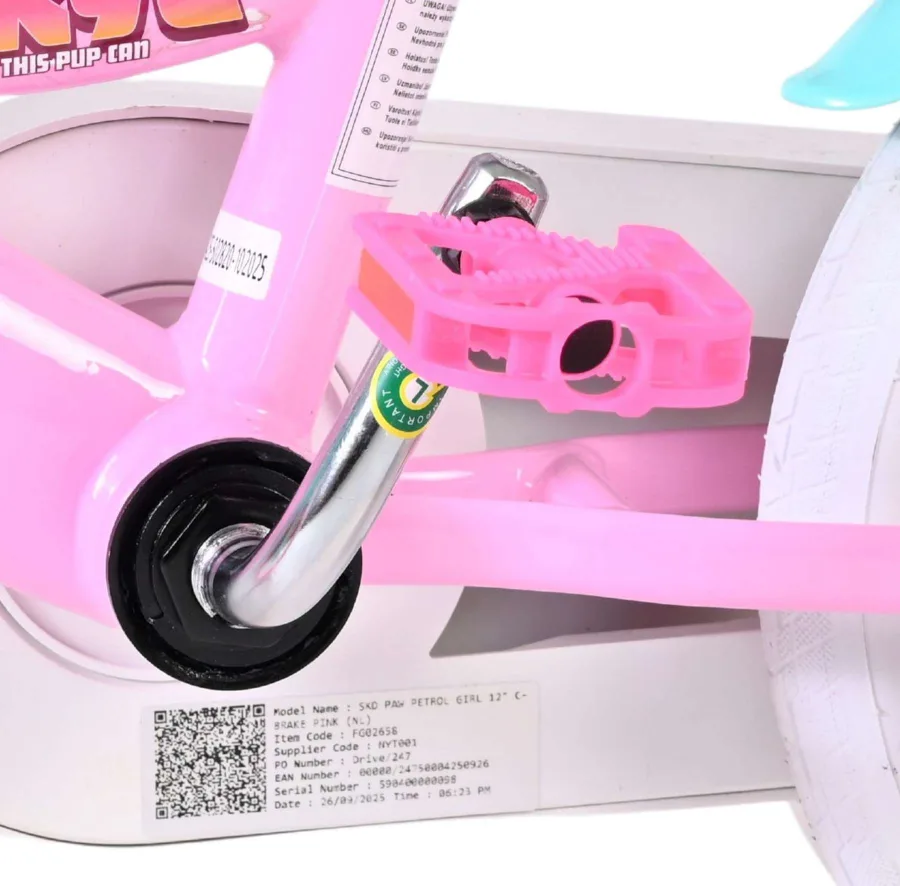 Paw Patrol Kinderfiets – Meisjes – 12 inch – Roze — foto 9