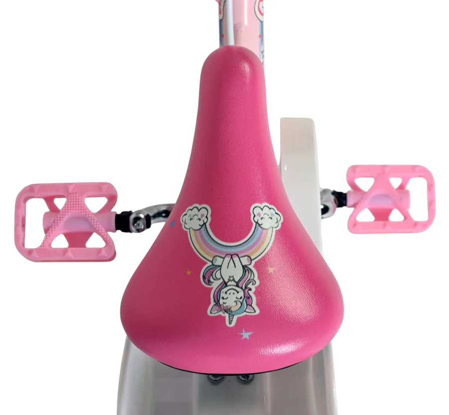 Volare Unicorn Kinderfiets – Meisjes – 12 inch – Roze – Twee handremmen — foto 5