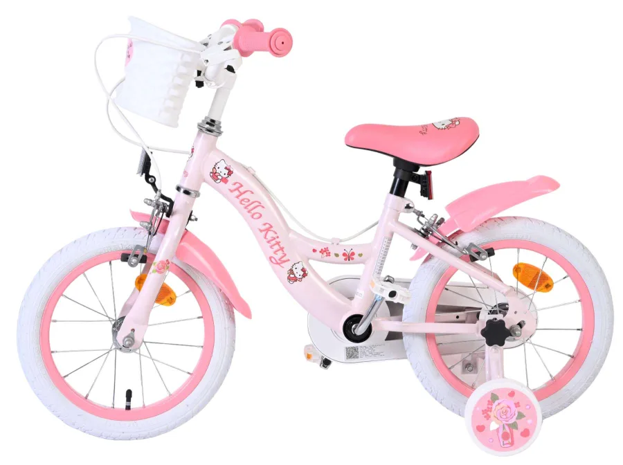 Hello Kitty Kinderfiets – Meisjes – 14 inch – Roze – Twee handremmen — foto 8