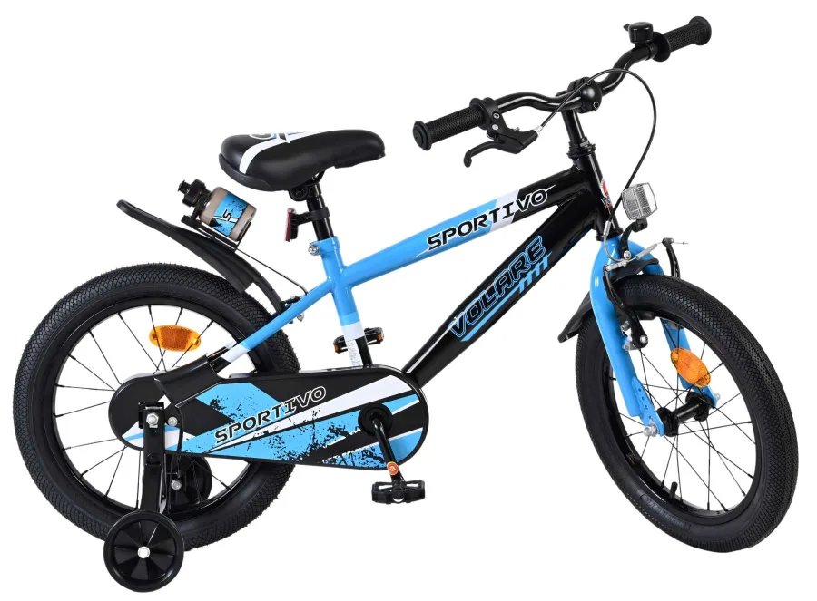 Volare Sportivo Kinderfiets – Jongens – 16 inch – Blauw Zwart — foto 12