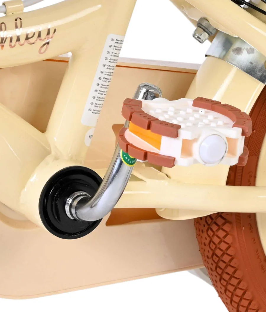 Volare Ashley Kinderfiets – Meisjes – 12 inch – Créme – Twee handremmen — foto 9