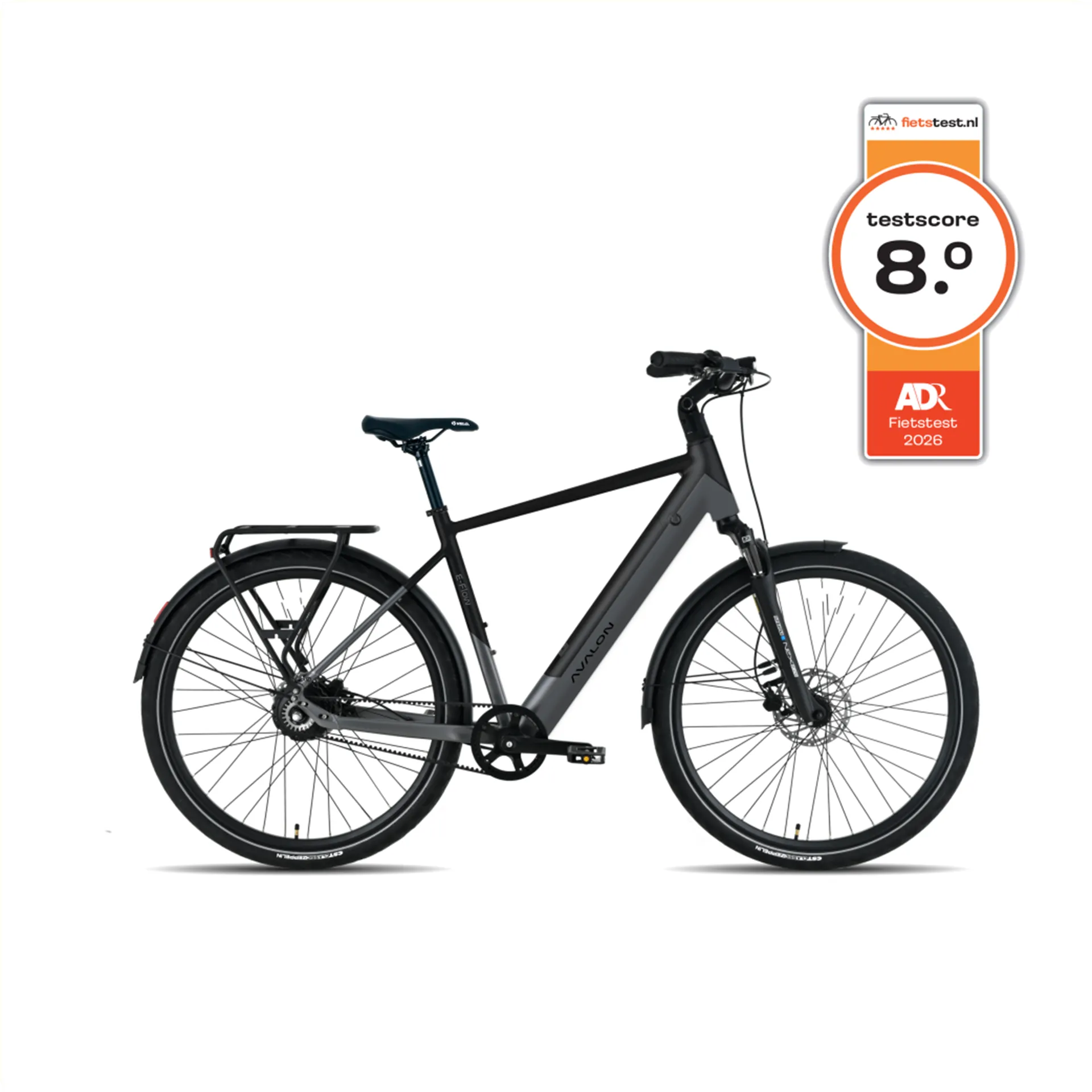Avalon E-Flow E-Bike Antraciet grijs mat Gates Belt snaar 54cm Heren