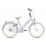 Kinderfiets Bikefun 20 inch Lots of Love met remnaaf  lila violet mat