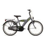 Kinderfiets Bikefun 20″ jongensfiets Urban met remnaaf – titanium