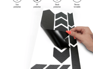 Fiets frame bescherming stickerset carbon look
