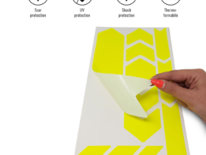 Fiets frame bescherming stickerset neon geel