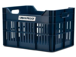 Gerecyclede Fietskrat Urban Proof Click 30 Liter donker blauw