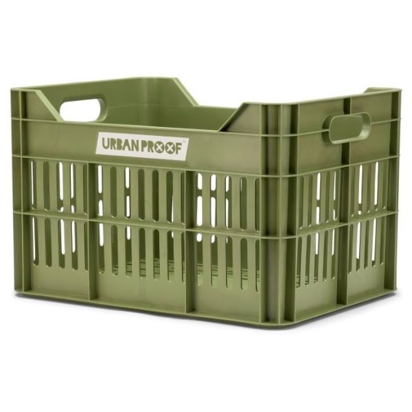 Gerecyclede Fietskrat Urban Proof Click 30 Liter Olijf groen Gerecyclede Fietskrat Urban Proof Click 30 Liter Olijf groen