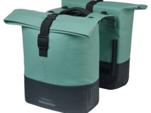 Dubbele fietstas Basil Cove MIK 28-32L groen/zwart