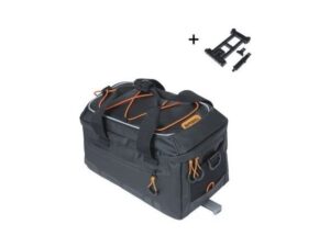 Bagagedragertas Basil Miles Tarpaulin MIK 7 liter  zwart/oranje