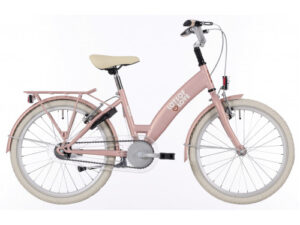 Kinderfiets Bikefun 20 inch Lots of Love met remnaaf Roze