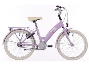 Kinderfiets Bikefun 20 inch Lots of Love met remnaaf Paars