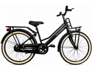 Kinderfiets Kyoso Blossom Classic 24 inch remnaaf mat zwart