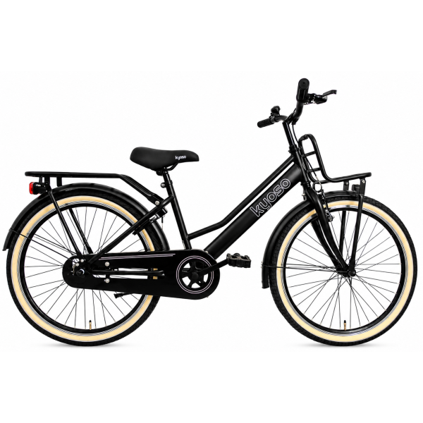 Kinderfiets Kyoso Blossom Classic 24 inch remnaaf mat zwart Kinderfiets Kyoso Blossom Classic 24 inch remnaaf mat zwart