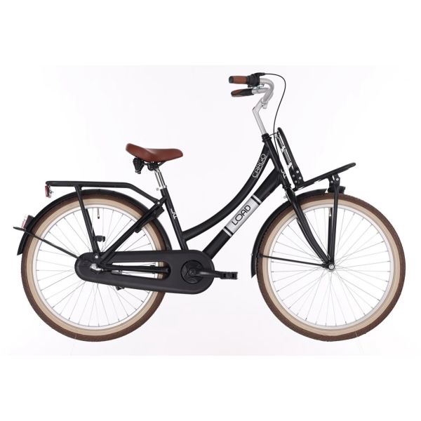 Bikefun Load 24″ meisjesfiets 3 versnellingen remnaaf mat zwart 2026 Bikefun Load 24″ meisjesfiets 3 versnellingen remnaaf mat zwart 2026