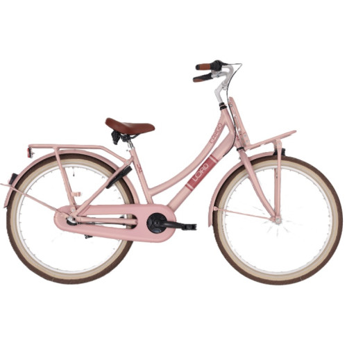 Bikefun Load 24″ meisjesfiets 3 versnellingen remnaaf mat roze 2026 Bikefun Load 24″ meisjesfiets 3 versnellingen remnaaf mat roze 2026